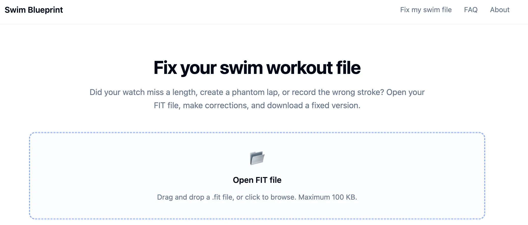 How to open your pool swim FIT file in Swim Blueprint
