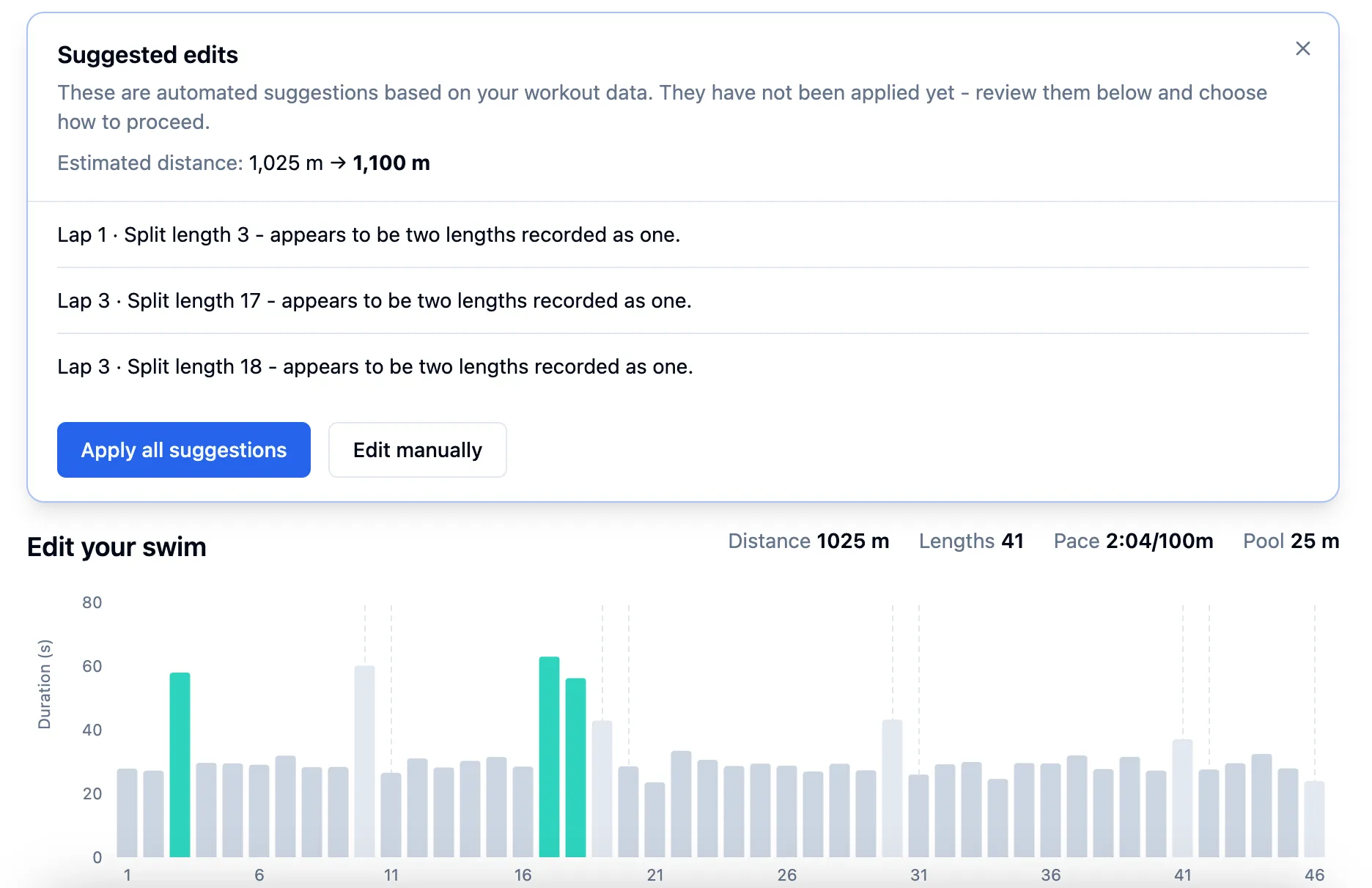 Accept the edits that Swim Blueprint suggests